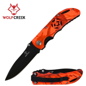 Wolf Creek Knife Orange Camo